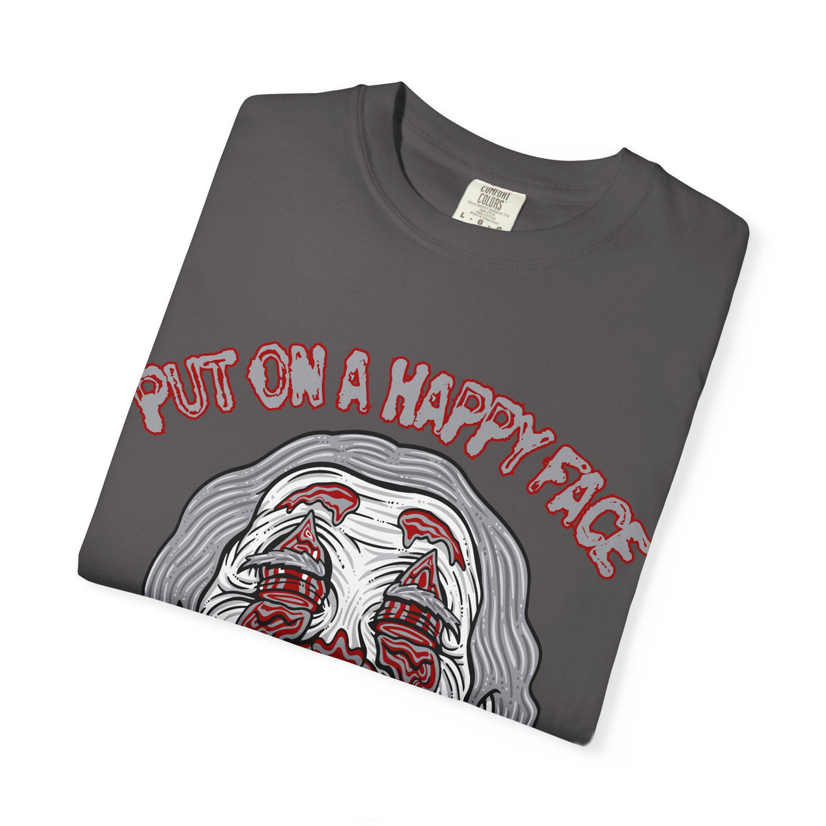 Trippy Clown Shirt - Put On Happy Face Psychedelic Tee Fun