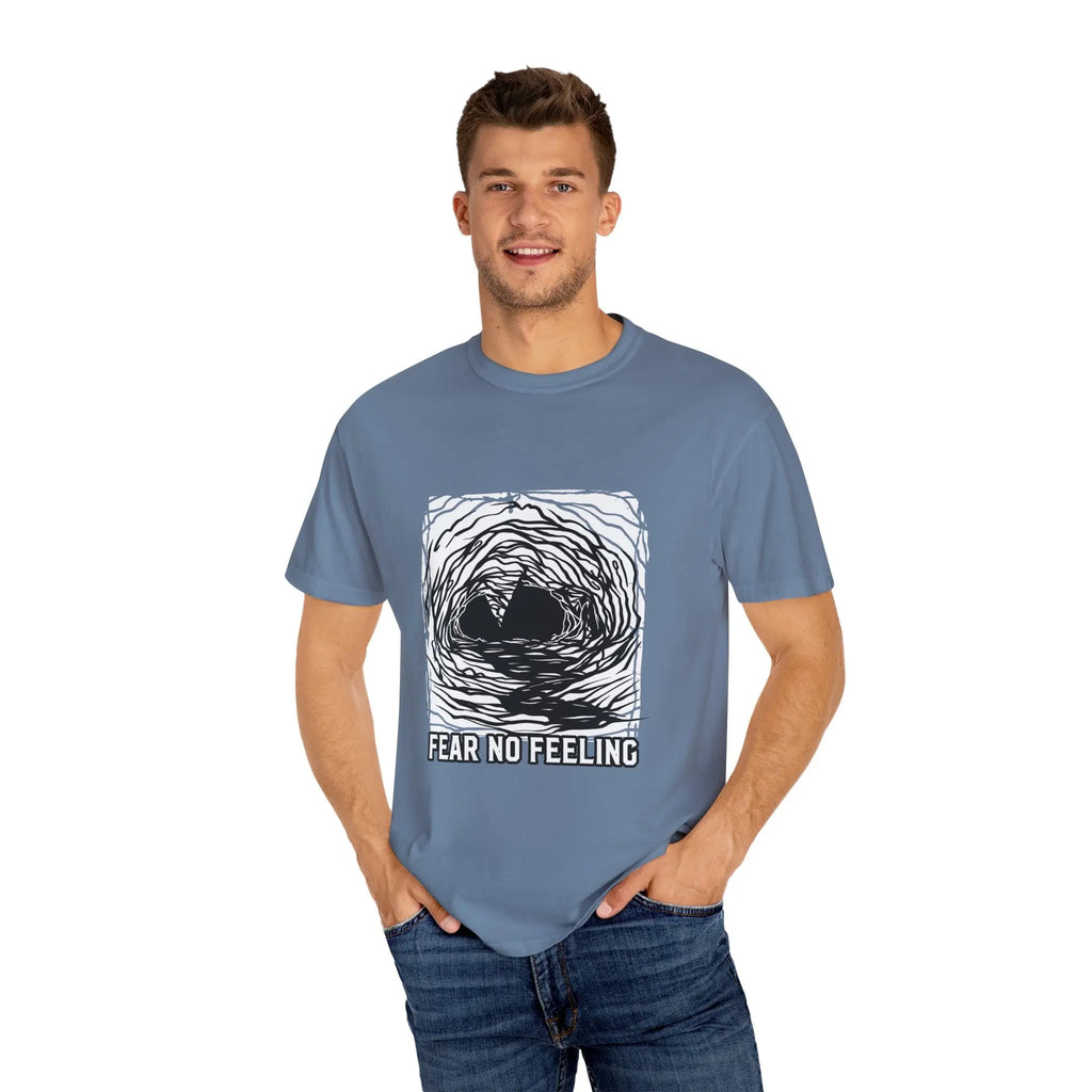 Fear No Feeling Artistic Design Graphic T-Shirt - Sinful Threads