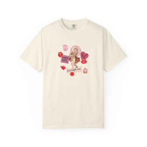 Romantic Graphic Cupid Love Quotes Valentine T-Shirt - Sinful Threads