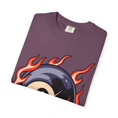 Billiards Player Shirt - Flaming Eight Ball - Pool Player Gift - Sinful Threads