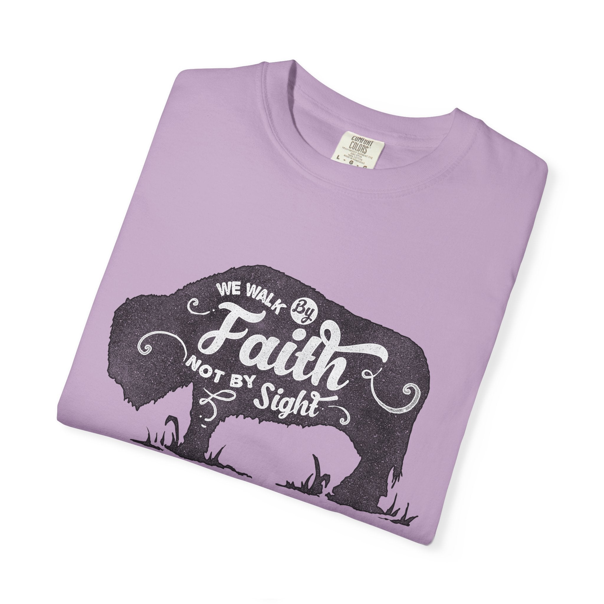 We Walk By Faith Buffalo Christian T-Shirt - Sinful Threads
