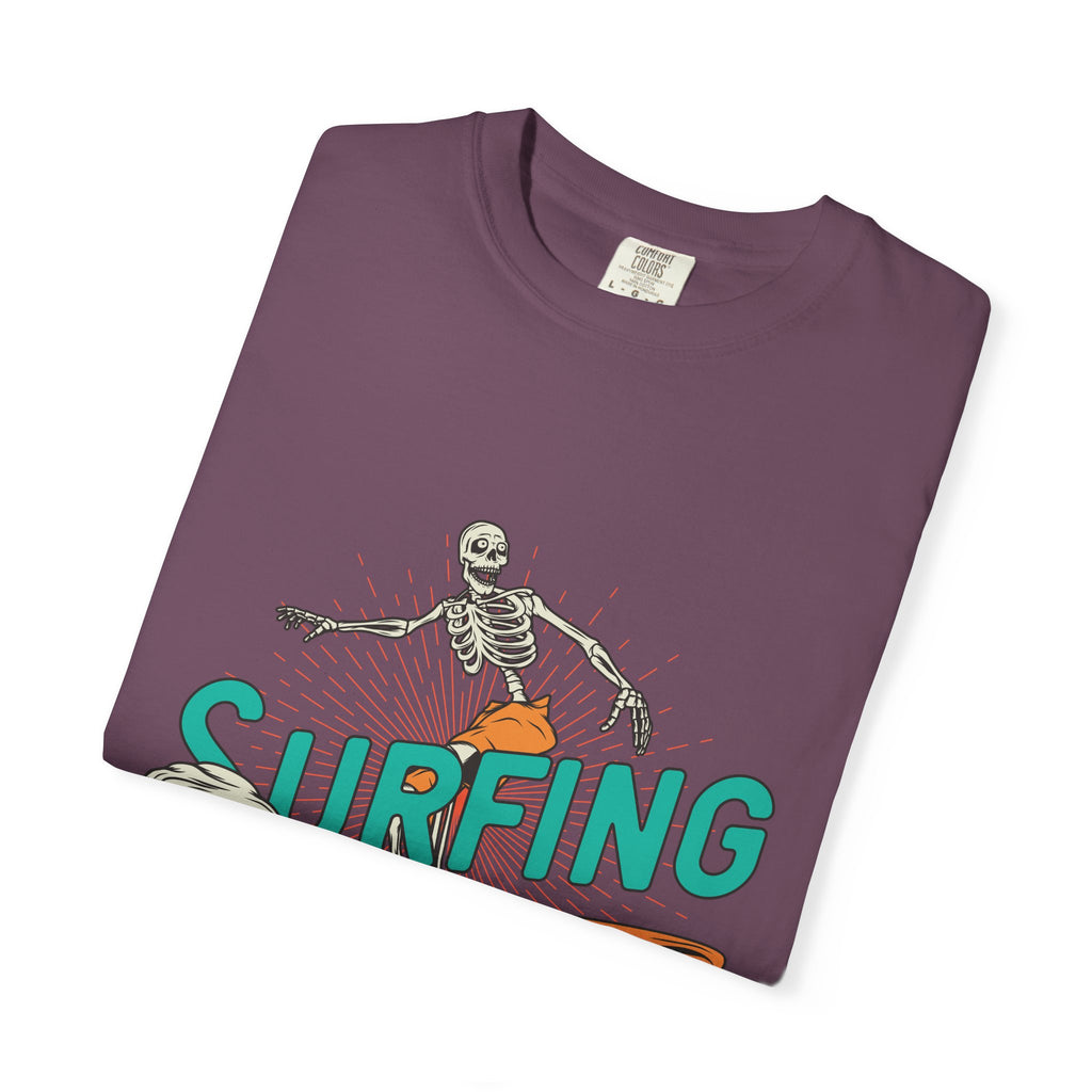 Surfing Skeleton Shirt - Funny Skeleton Tee - Retro Surf Gift - Sinful Threads