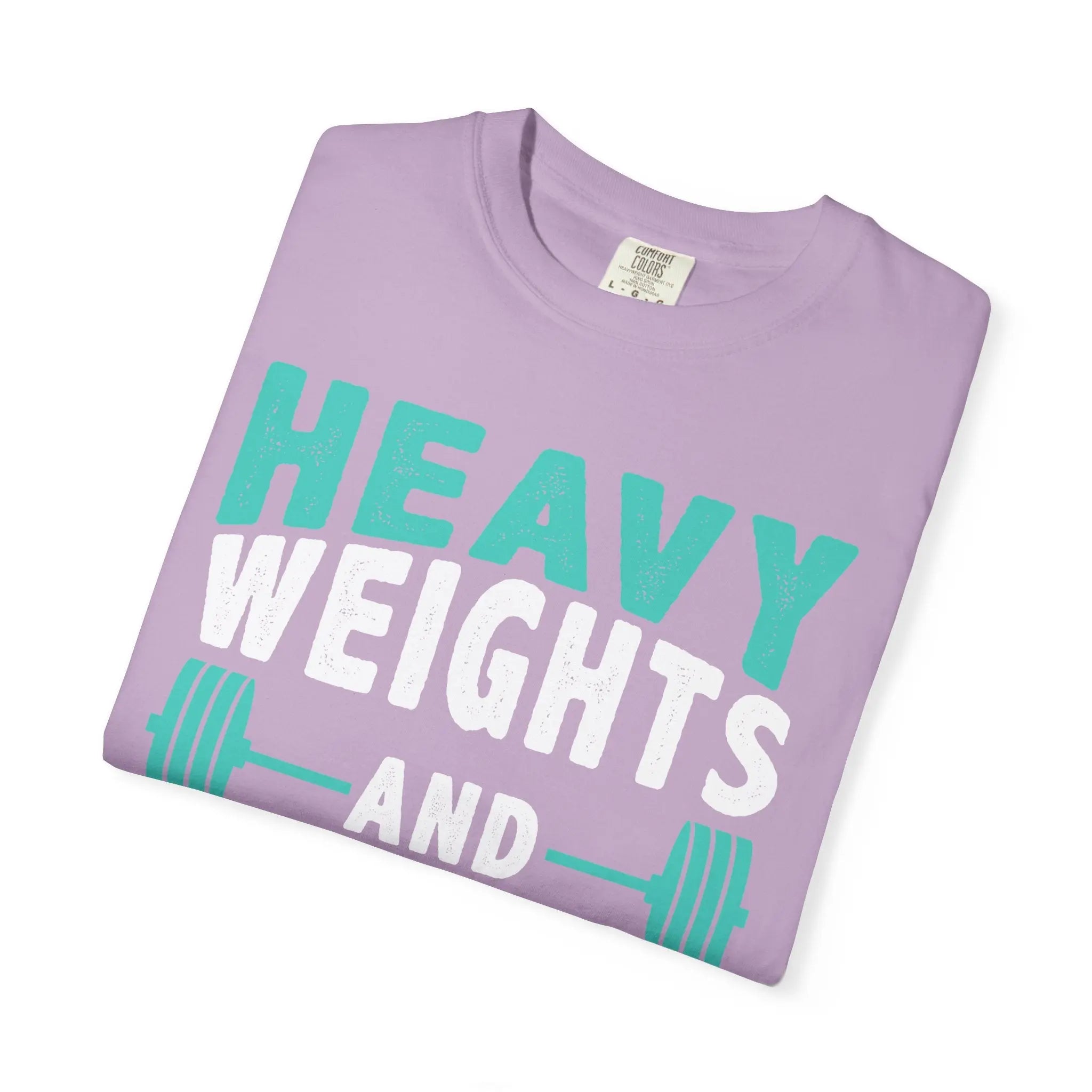 Gym Workout T-Shirt - Heavy Weights Protein Shakes Design for Lifters Printify