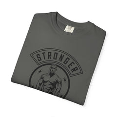 Stronger Everyday Fitness Motivation Graphic Design T-Shirt