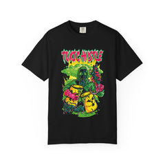 Toxic Hustle Hazmat Gas Mask Biohazard Tee - Survival Horror Shirt