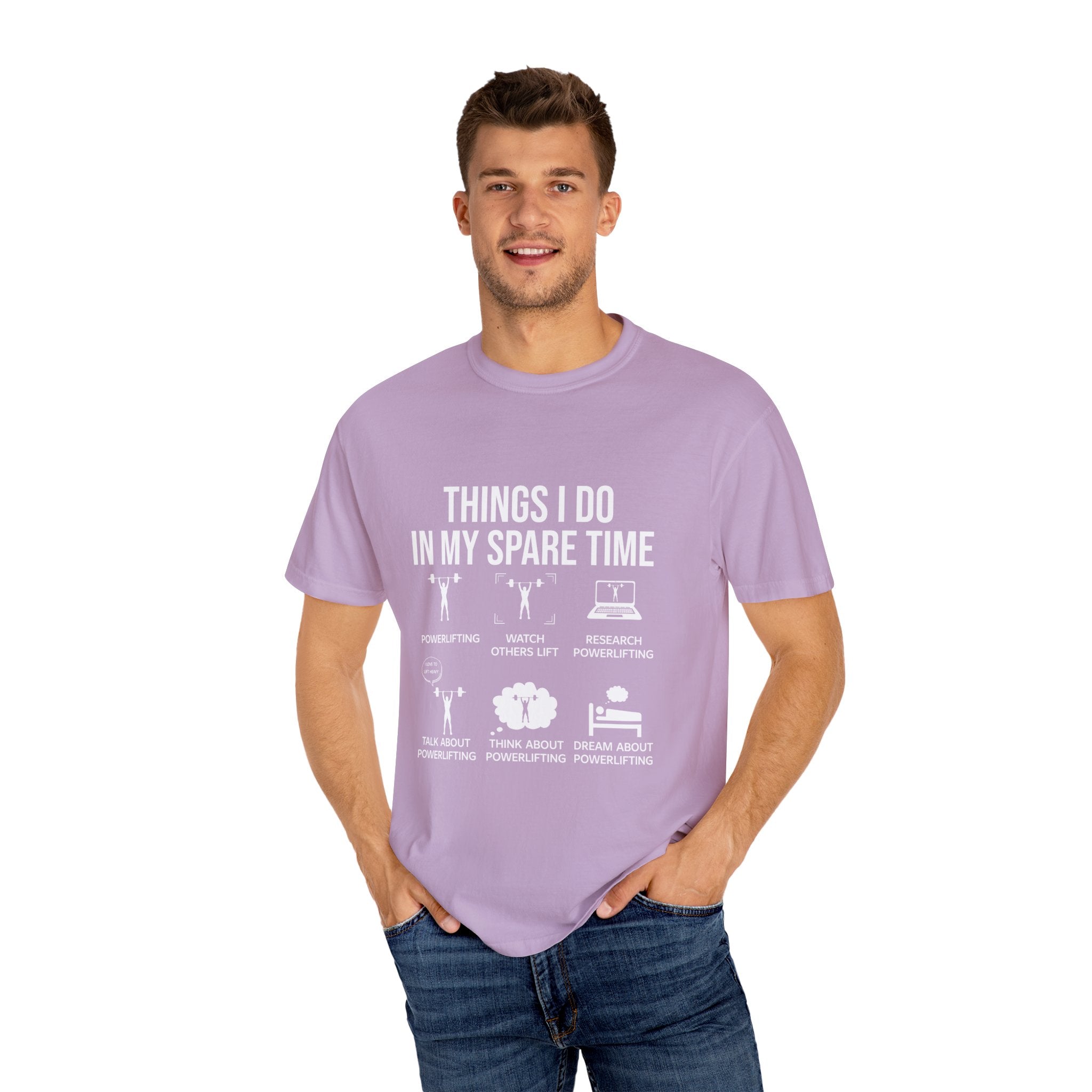 Things I Do Powerlifting T-Shirt - Funny Gym Gift - Sinful Threads