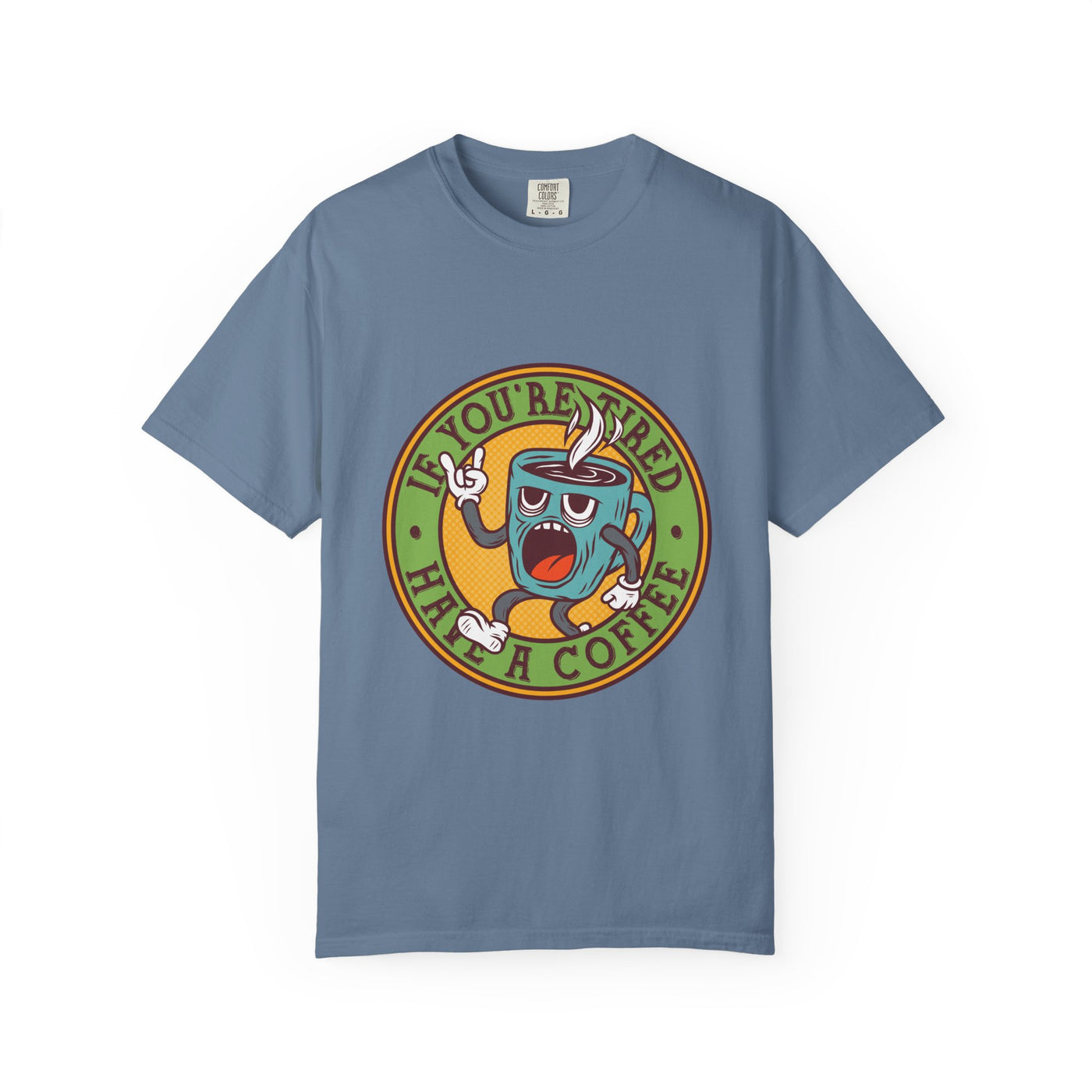 Funny Coffee Shirt - Tired Needs Coffee - Sarcastic Quote Tee - Sinful Threads