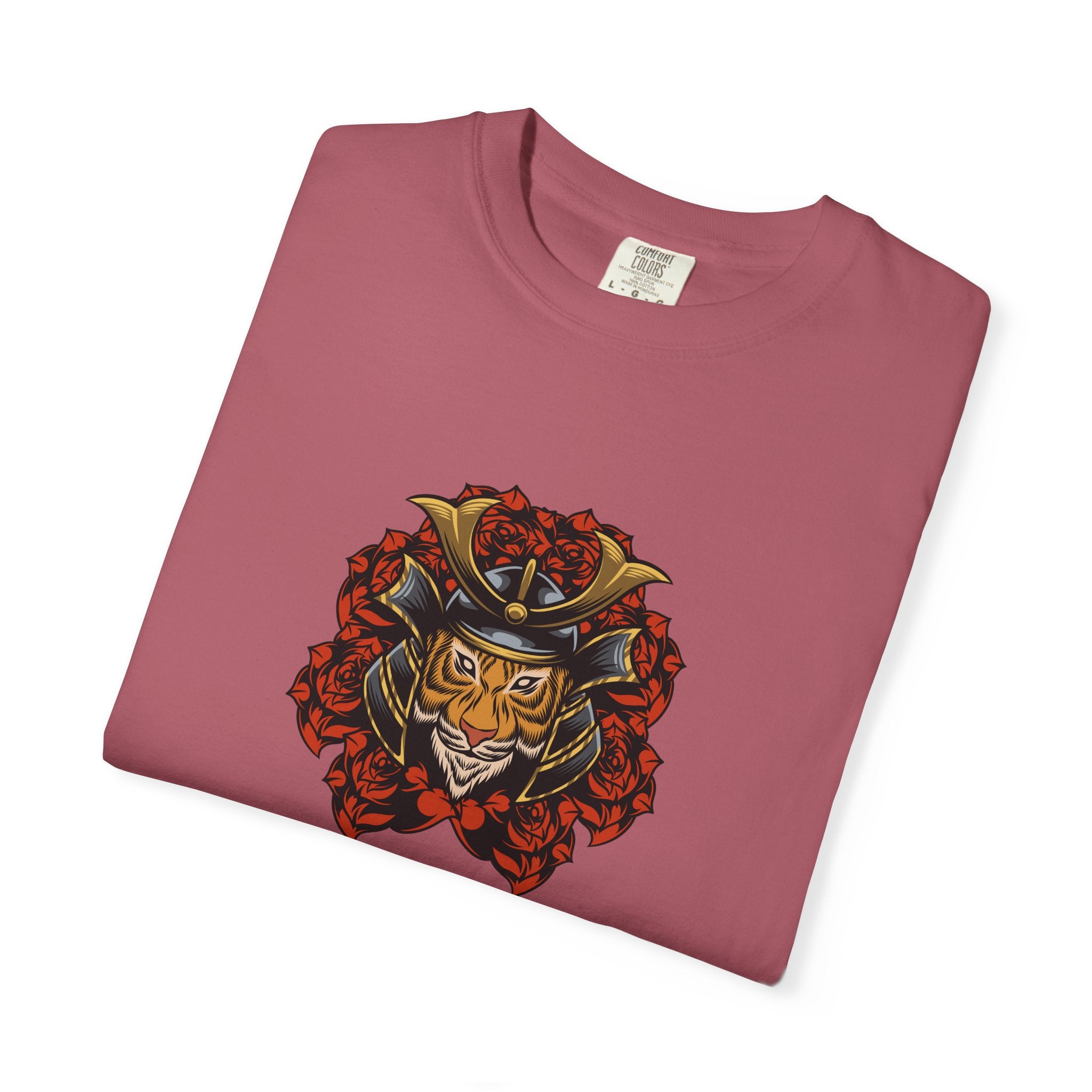 Samurai Tiger Shirt - Japanese Floral Tee - Cool Art Gift - Sinful Threads