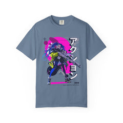 Cyberpunk Girl Tee - Futuristic Manga Gun Streetwear