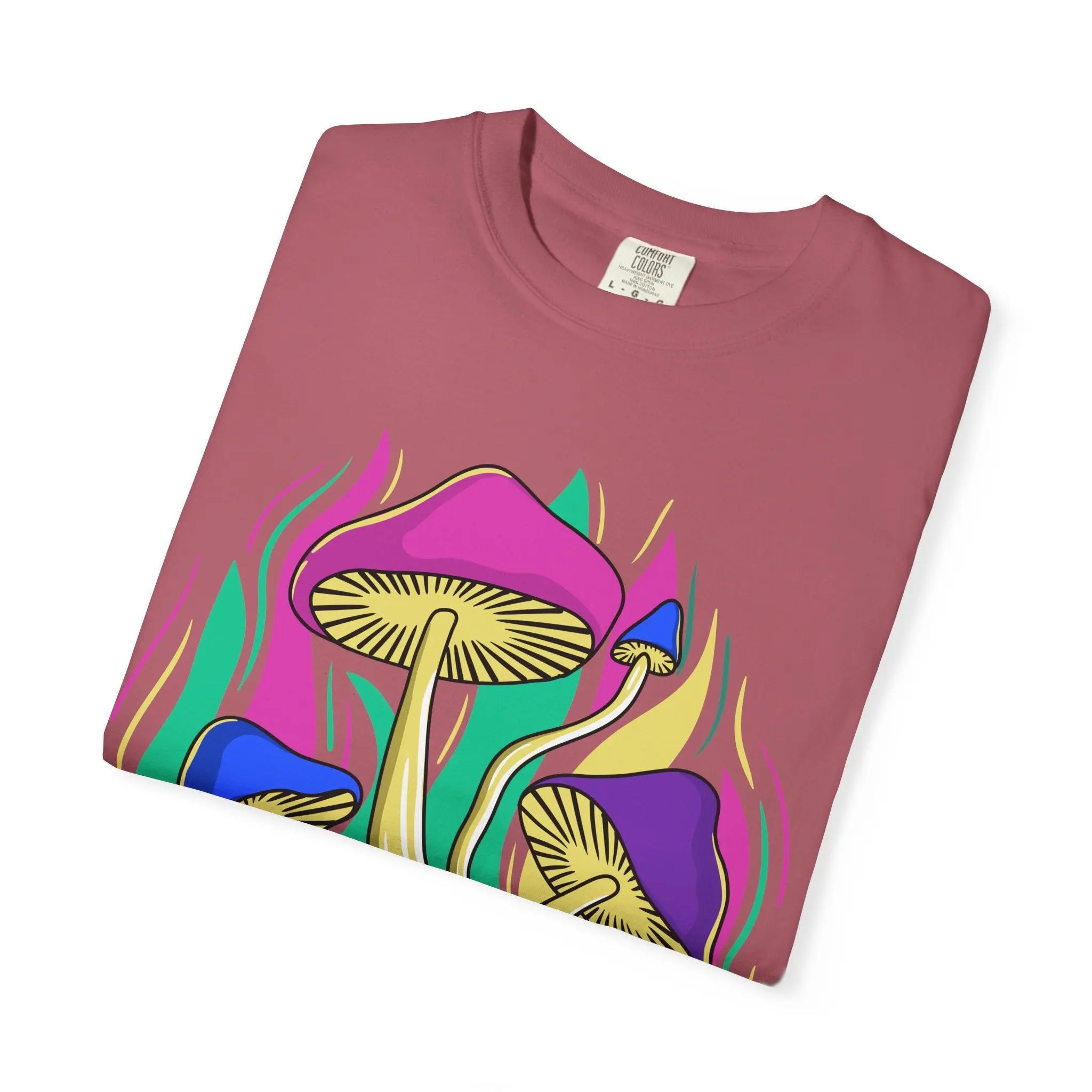 Psychedelic Mushroom Tee - Funky Art Cottagecore - Sinful Threads