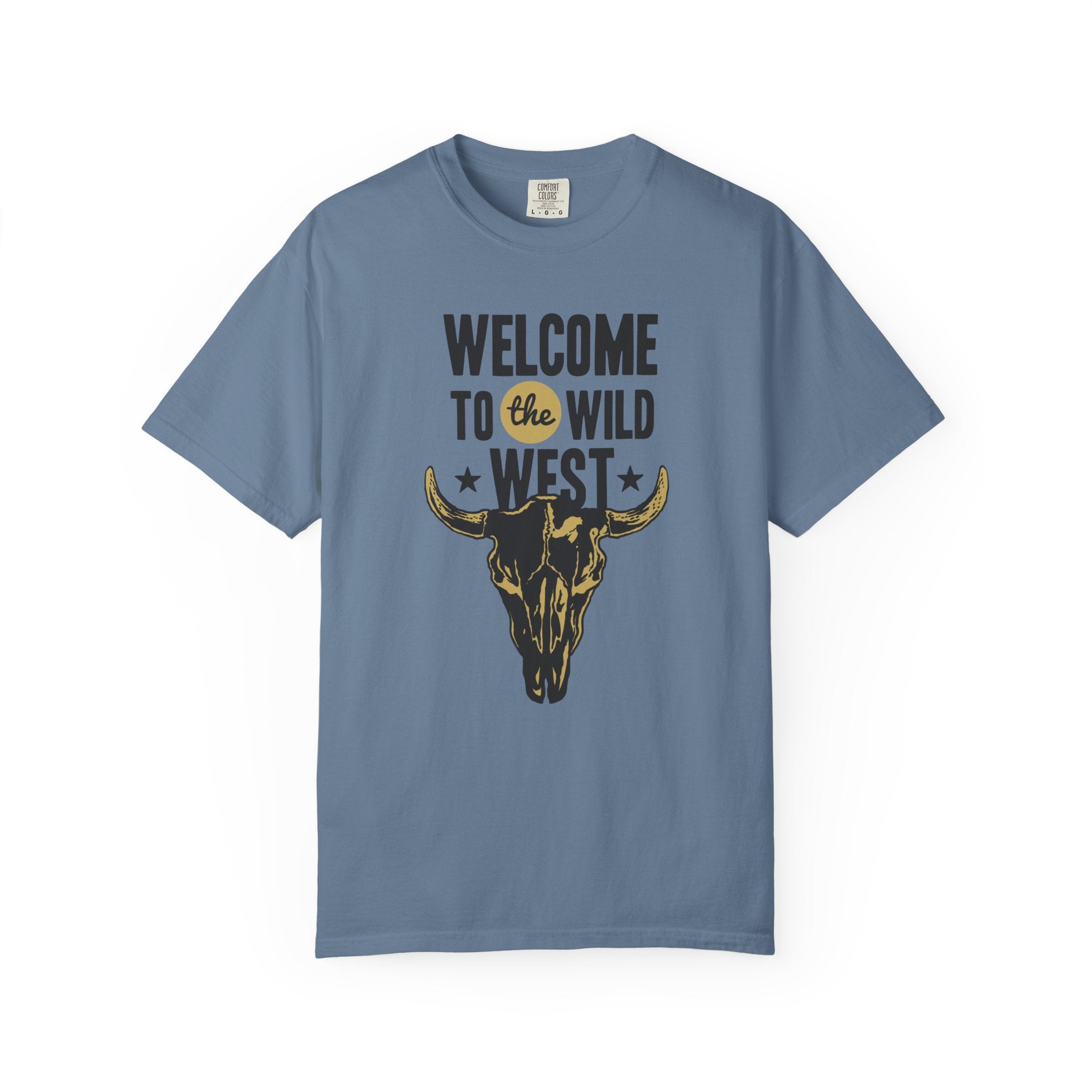 Welcome To The Wild West Graphic Design Bull T-Shirt - Sinful Threads