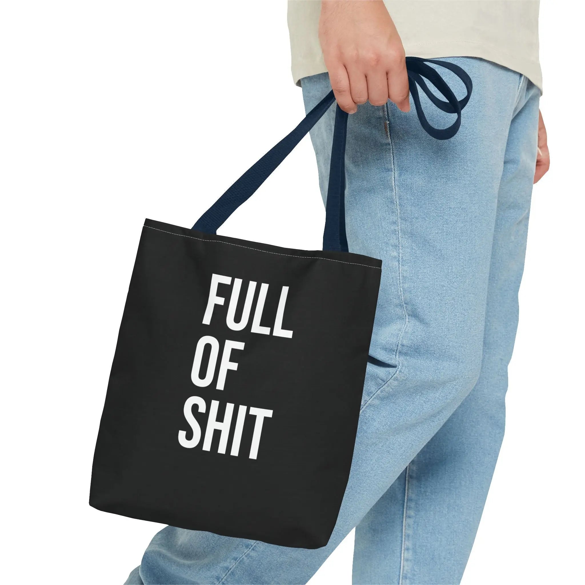 Sarcastic Tote Bag - Full Of Shit Funny Quote Canvas Bag Printify
