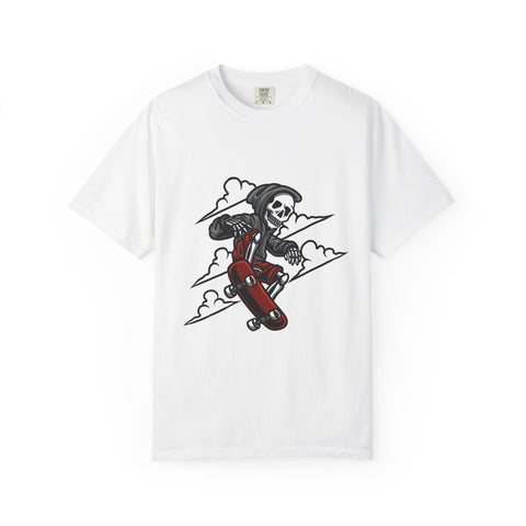 Grim Reaper Skate Shirt - Skeleton Tee - Cool Skater Gift