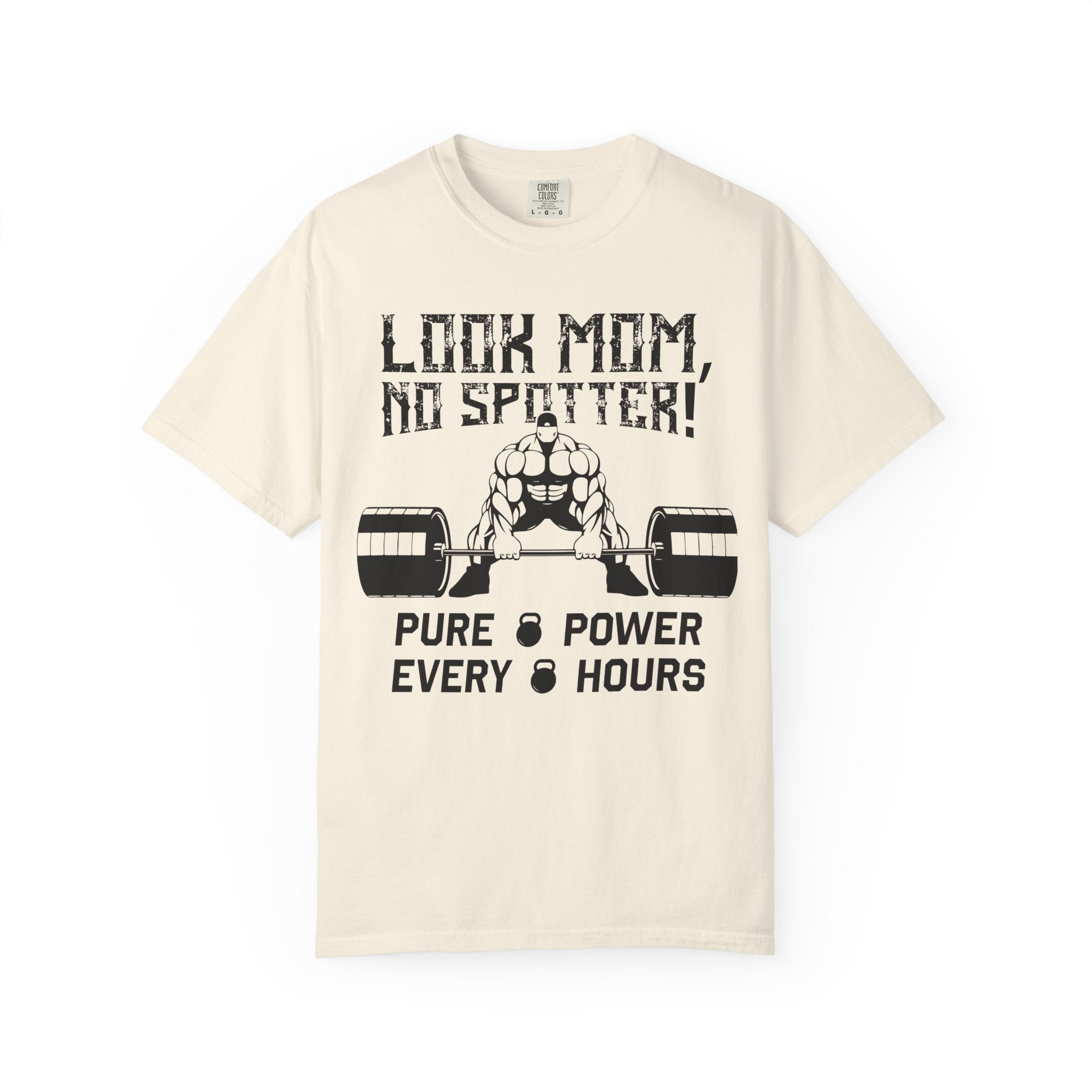 Look Mom No Spotter T-Shirt - Funny Gym Gift - Sinful Threads