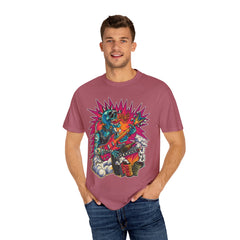 Rock Skull Guitarist Tee – Punk Metal Skeleton Shirt