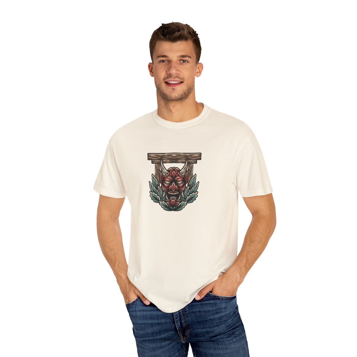 Asian inspired art shirt - Japanese demon graphic tee