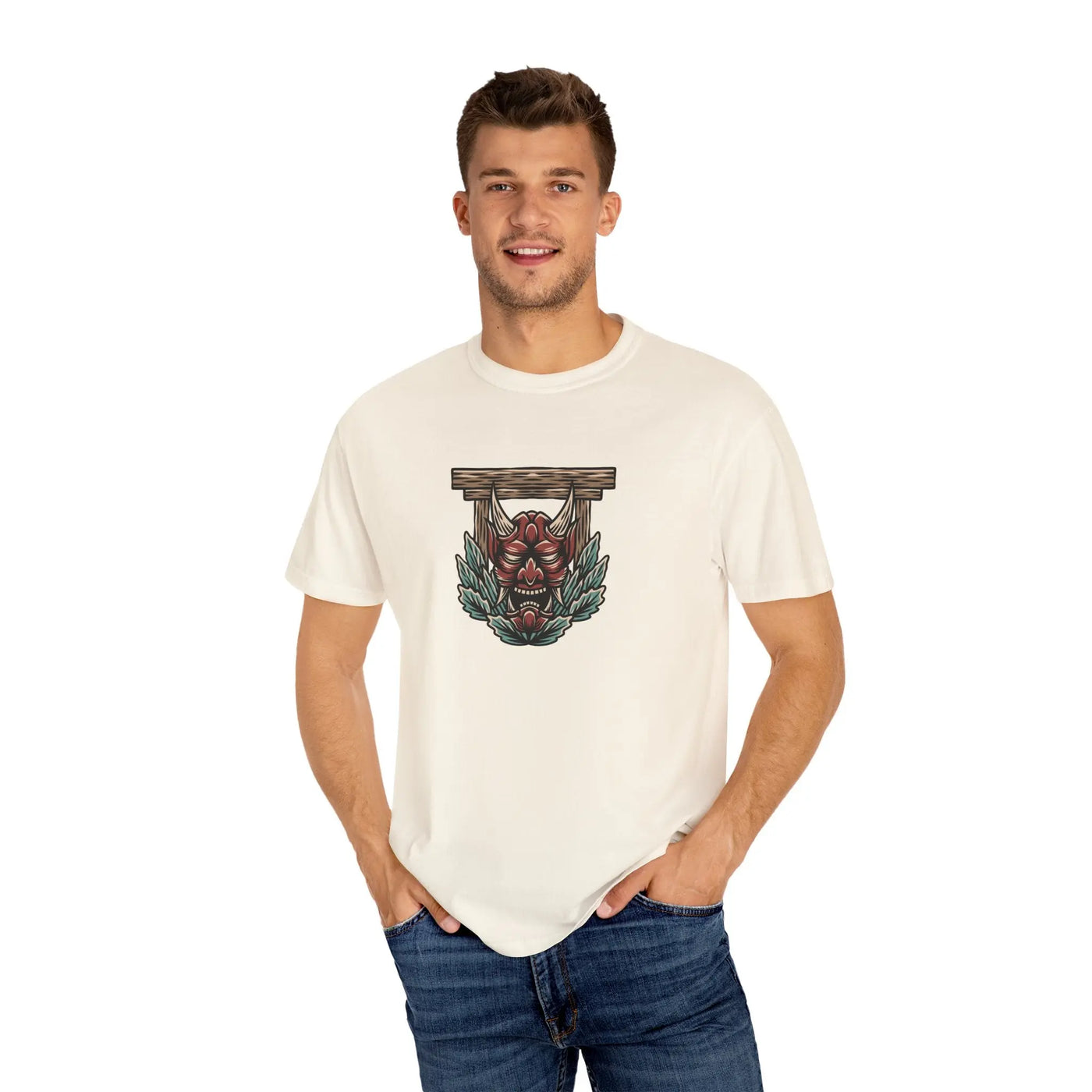 Asian inspired art shirt - Japanese demon graphic tee - Sinful Threads