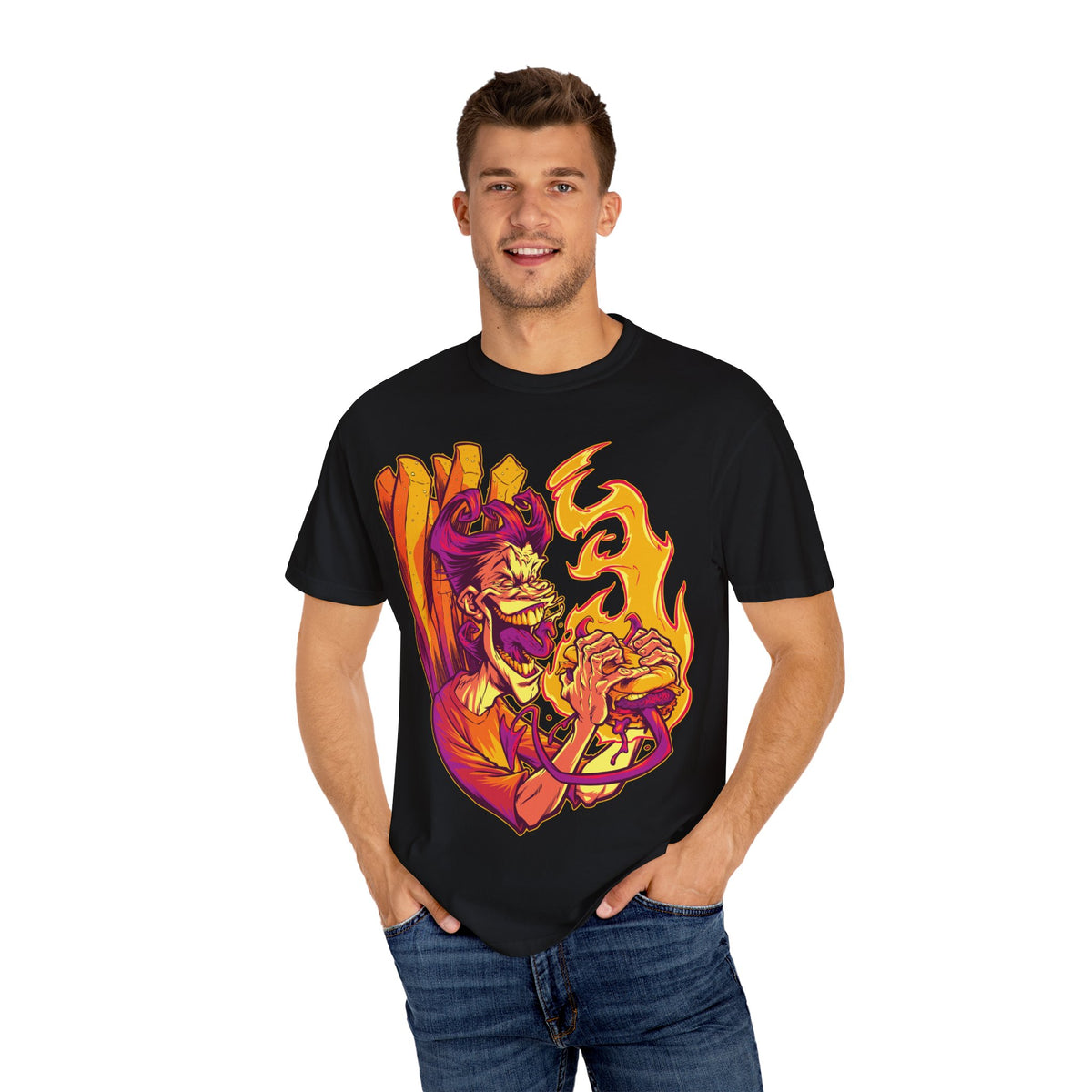 Demon Streetwear Shirt - Dark Urban Tee for Horror Fans