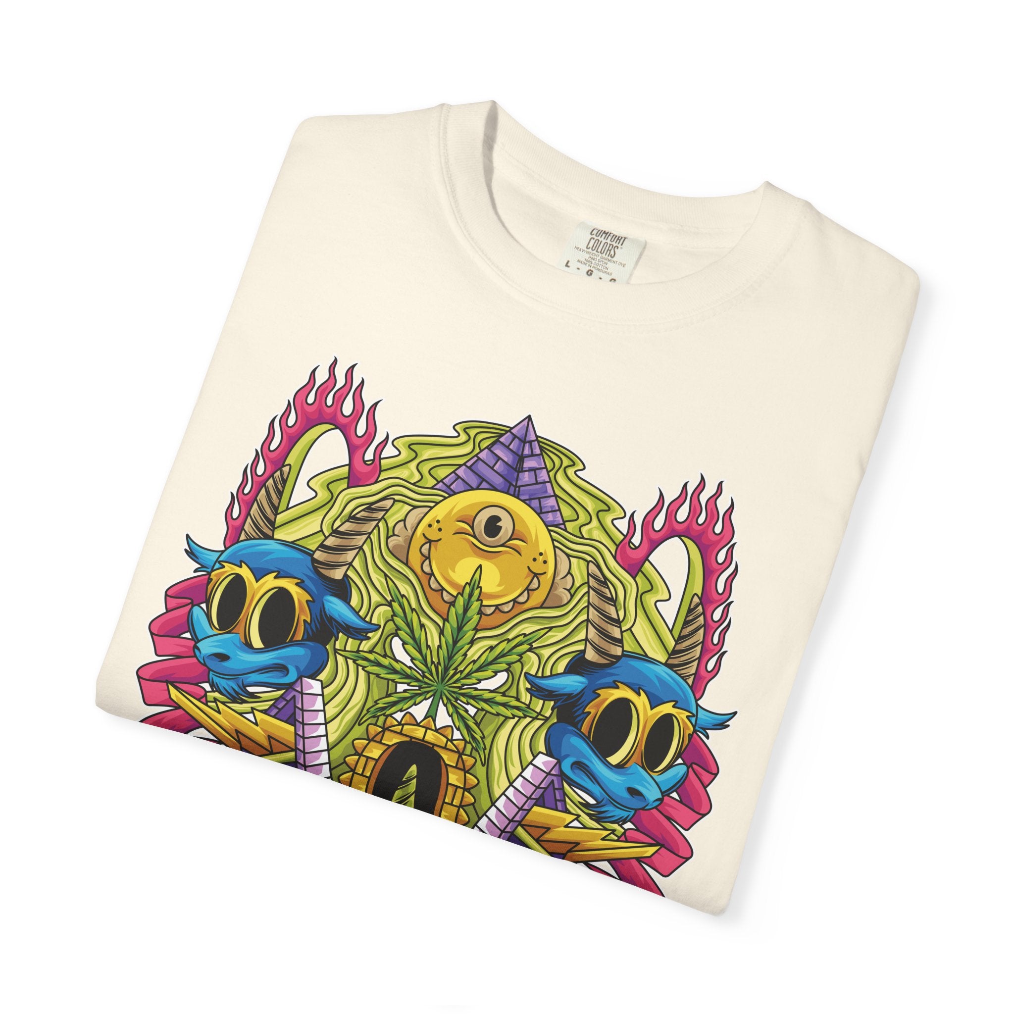 Trippy Monster Tee - Psychedelic Monster Tee - Weed Art Gift - Sinful Threads