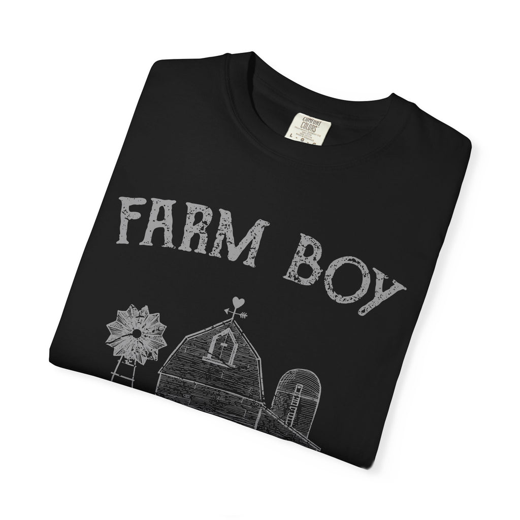 Farm Boy Fresh Organic Farmhouse Barn Windmill Graphic T-Shirt - Sinful Threads