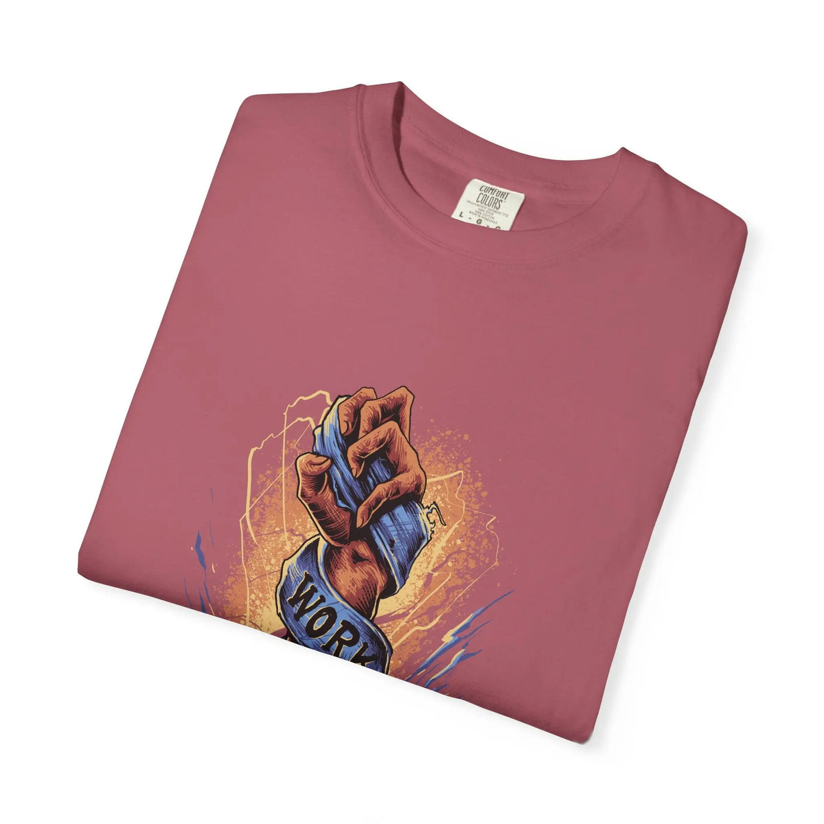 Work Hard Fist Illustration Graphic Design T-Shirt - Sinful Threads