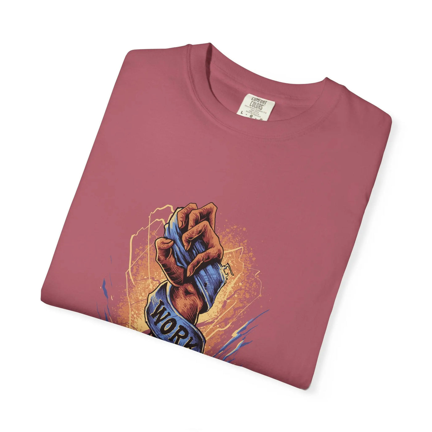 Work Hard Fist Illustration Graphic Design T-Shirt - Sinful Threads