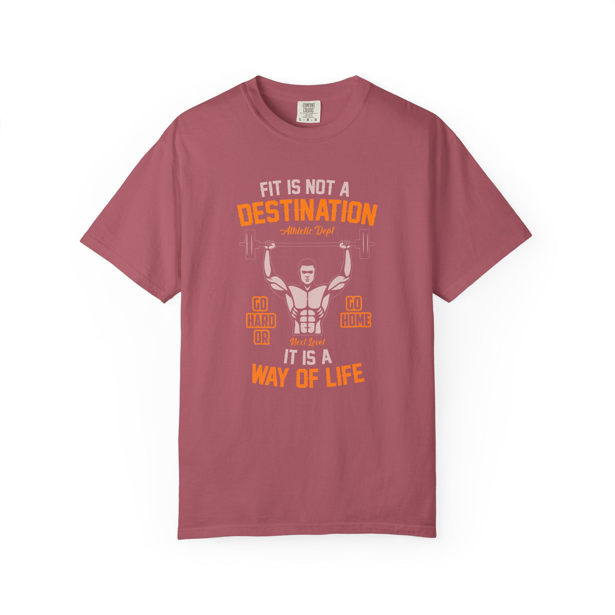 Fit Is Not a Destination Way of Life Gym Motivational Tee - Sinful Threads