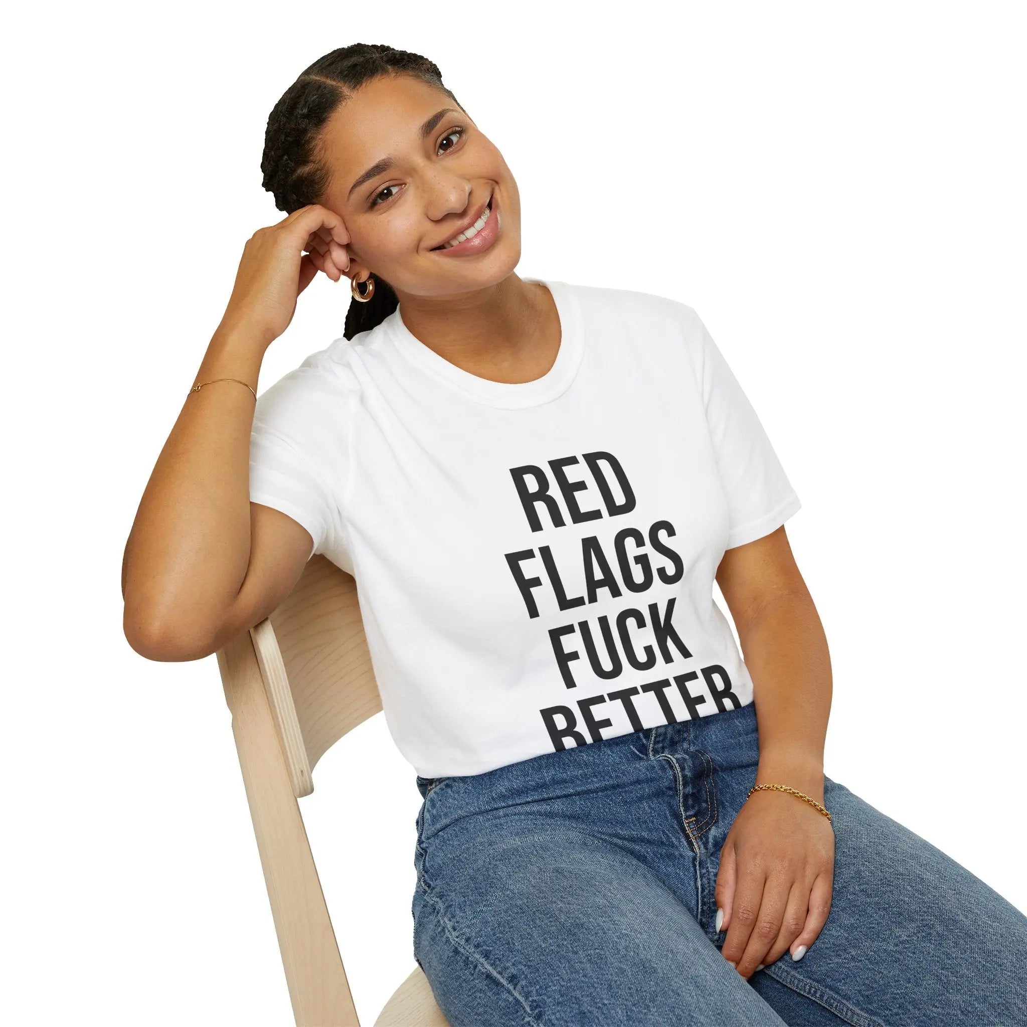 Red Flags Fuck Better Shirt - Sarcastic Dating Humor Tee Printify
