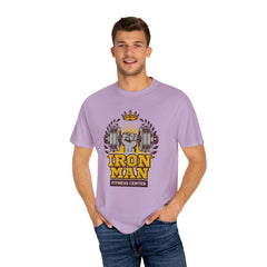 Iron Man Fitness Center Logo Graphic Design Image T-Shirt
