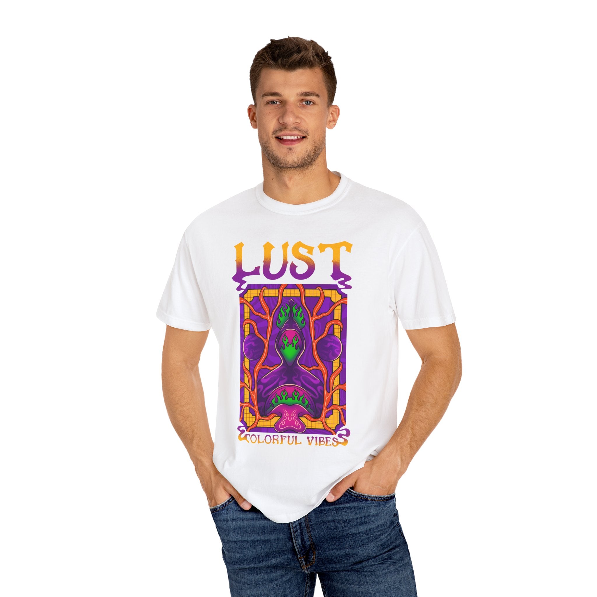 Psychedelic Art Shirt - Trippy Flame Tee - Vibrant Festival Gift - Sinful Threads