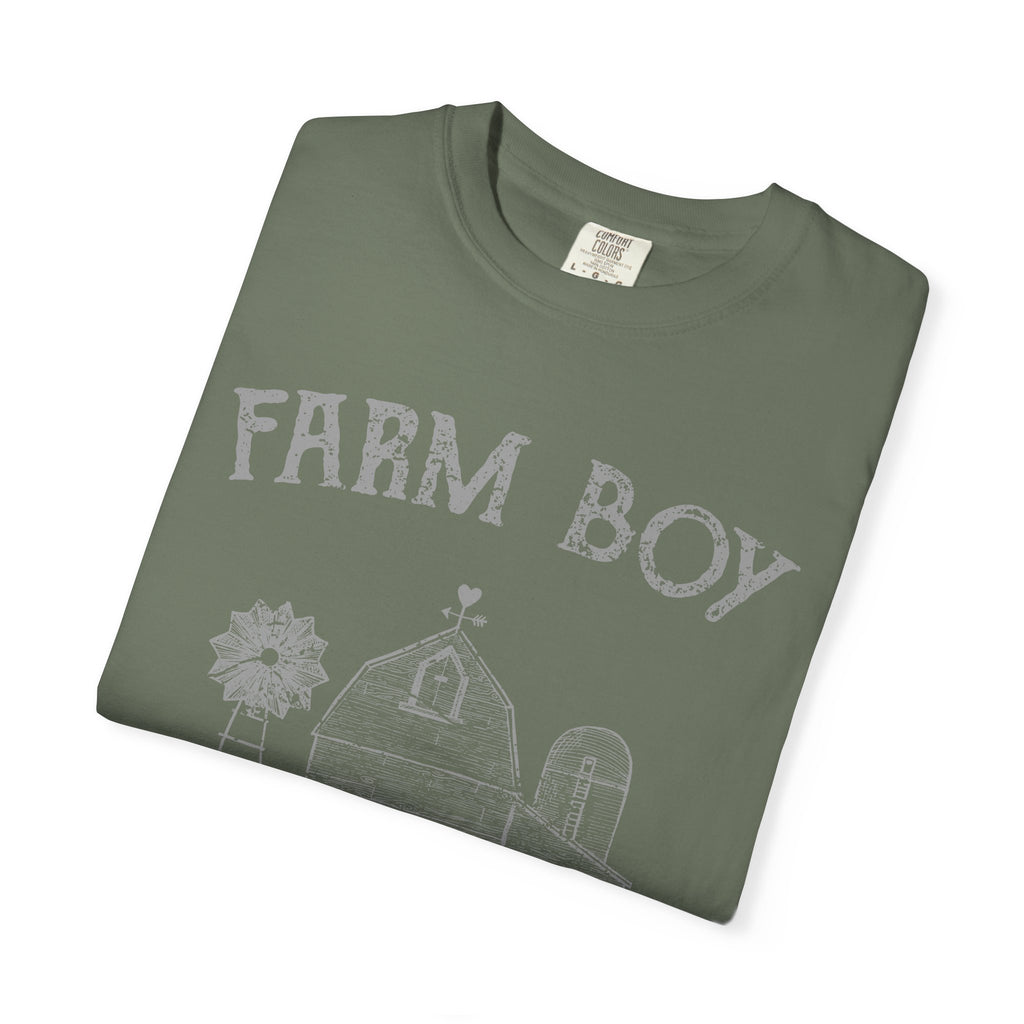 Farm Boy Fresh Organic Farmhouse Barn Windmill Graphic T-Shirt - Sinful Threads
