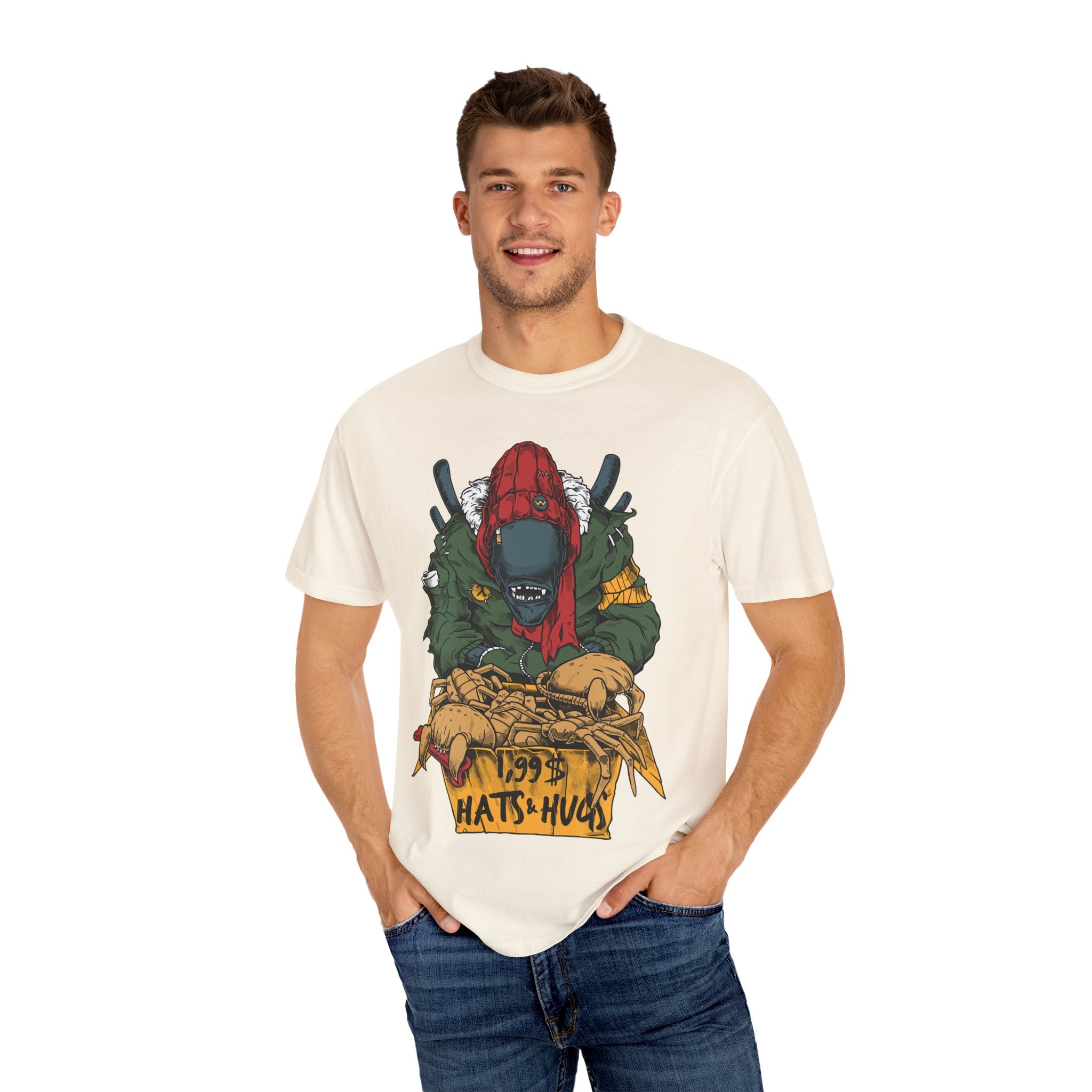 Alien Hugs Funny Shirt - Facehugger Sci-Fi Comedy Tee - Sinful Threads