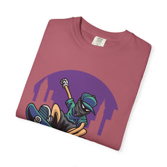 Cityscape Skateboarder Shirt - Urban Graphic Tee - Cool Gift