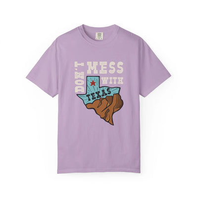 Dont Mess With Texas Map Novelty Design Humor T-Shirt - Sinful Threads
