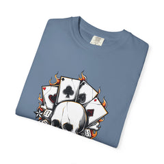 Skull Playing Cards Dice Gambling Casino Design T-Shirt