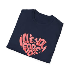 Love You Forever Heart Tee - Romantic Heart Graphic Tshirt - Sinful Threads