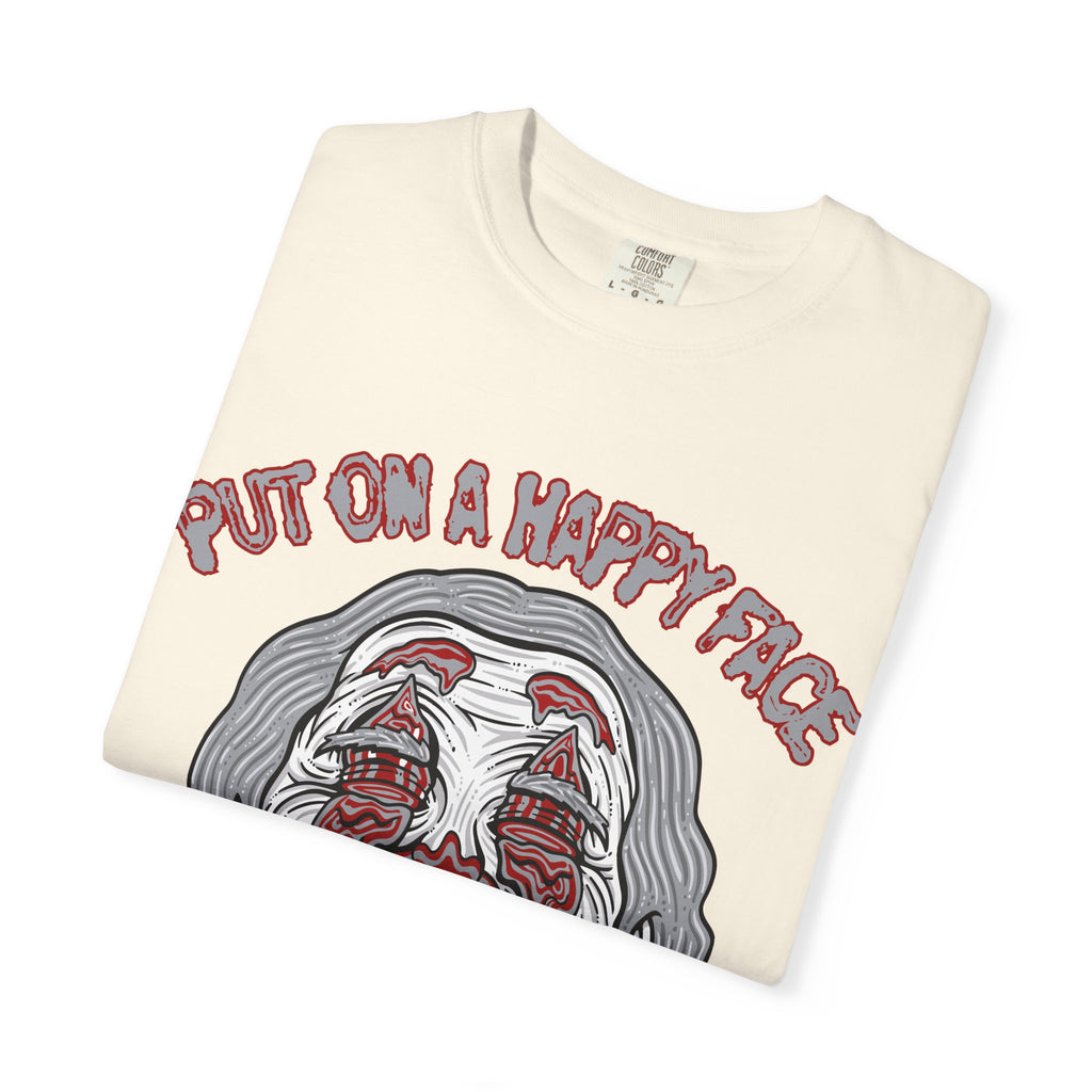Trippy Clown Shirt - Put On Happy Face Psychedelic Tee Fun - Sinful Threads