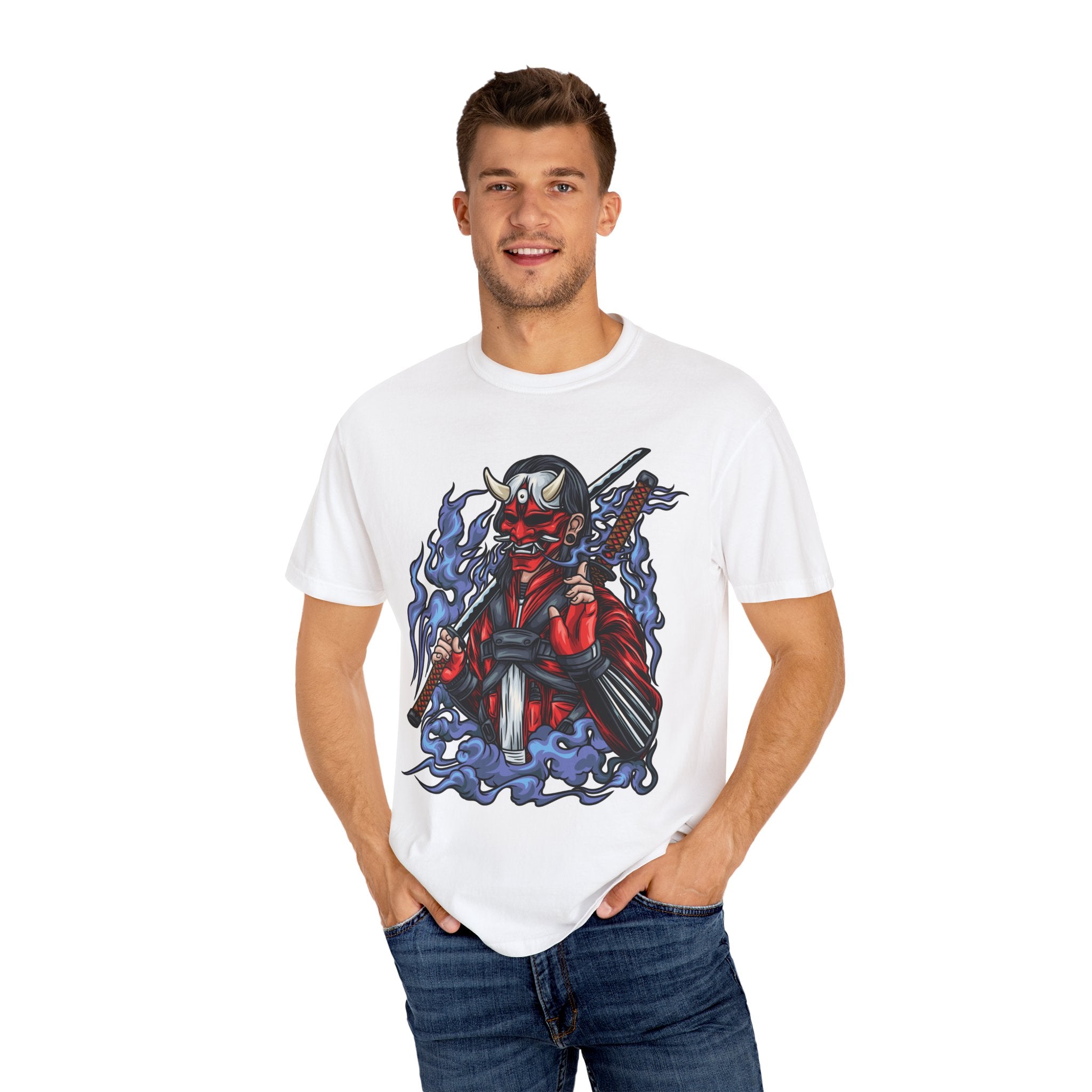 Oni mask tee - Samurai Demon Shirt - Warrior Gift - Sinful Threads