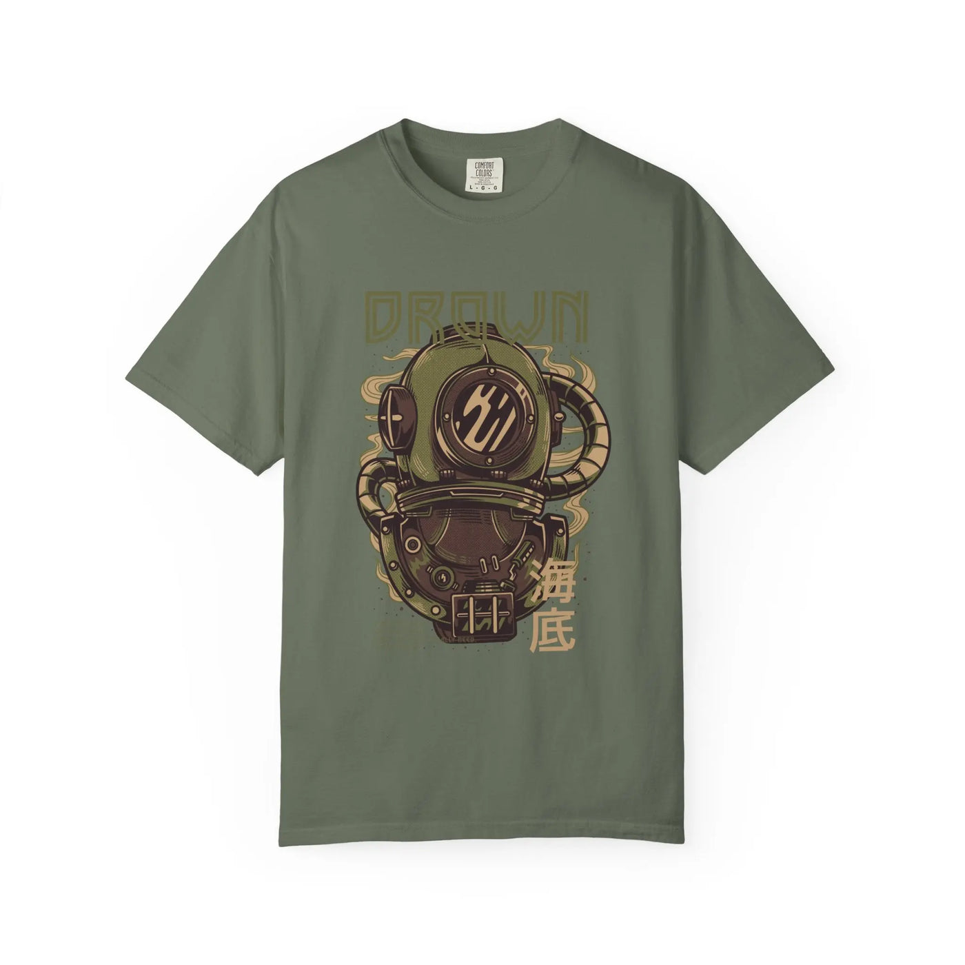 Drown Deep Sea Diver With Quote Graphic Cool Design T-Shirt - Sinful Threads