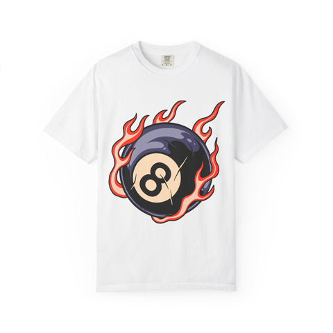 Billiards Player Shirt - Flaming Eight Ball - Pool Player Gift - Sinful Threads