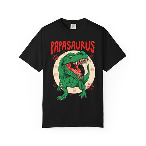 Christmas Papasaurus Shirt - Festive T-Rex Tee Holiday Gift