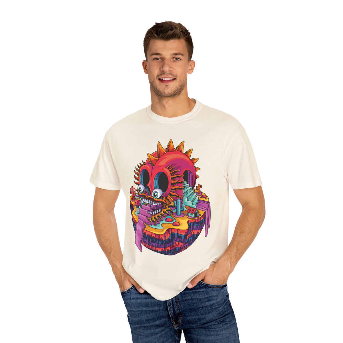 Fantasy Dragon Tee - Psychedelic Monument Valley Art Shirt