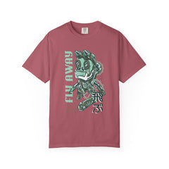 Fly Away Steampunk Robot With Japanese Text Design T-Shirt