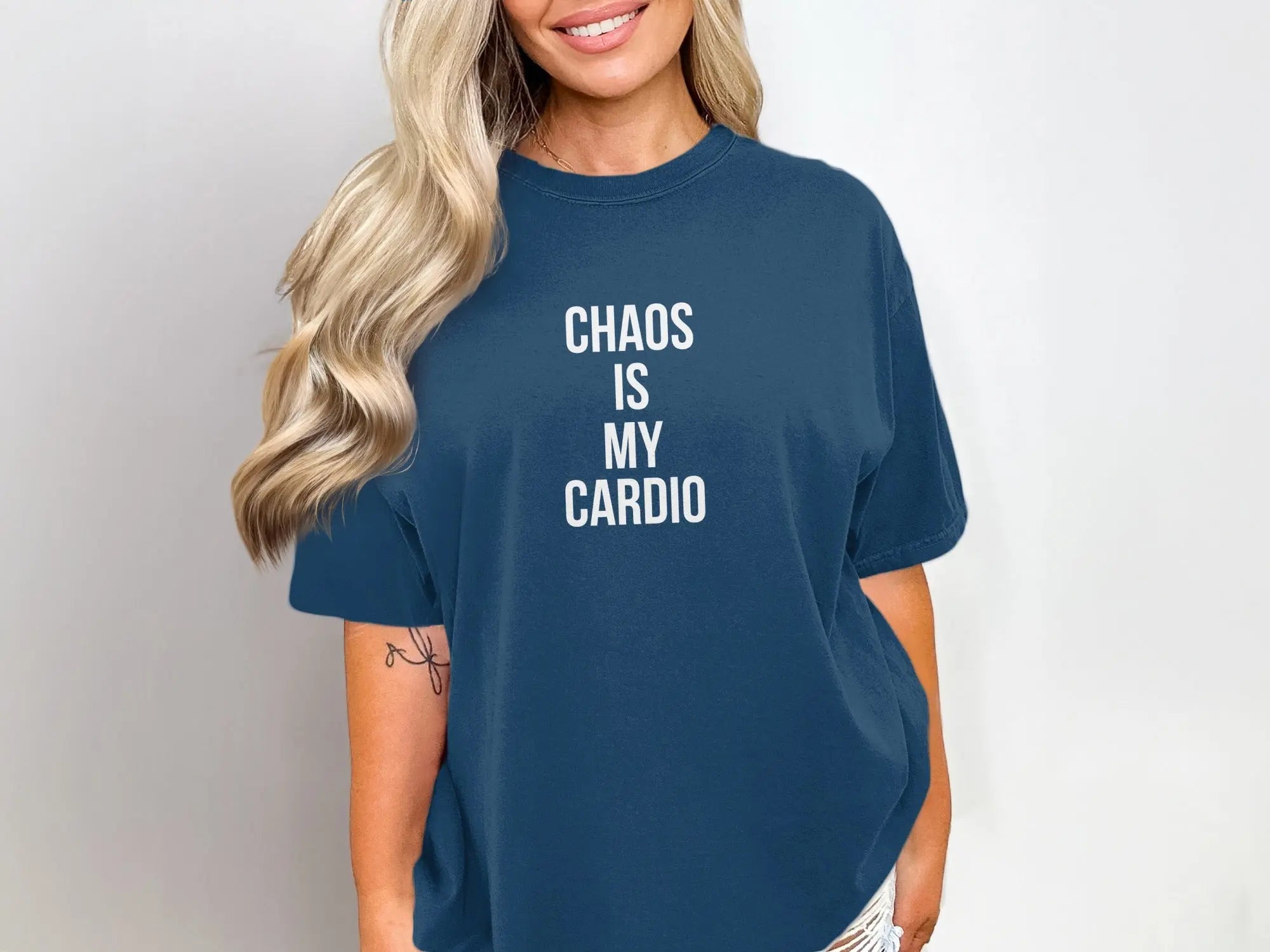Chaos Is My Cardio Printed T-Shirt product