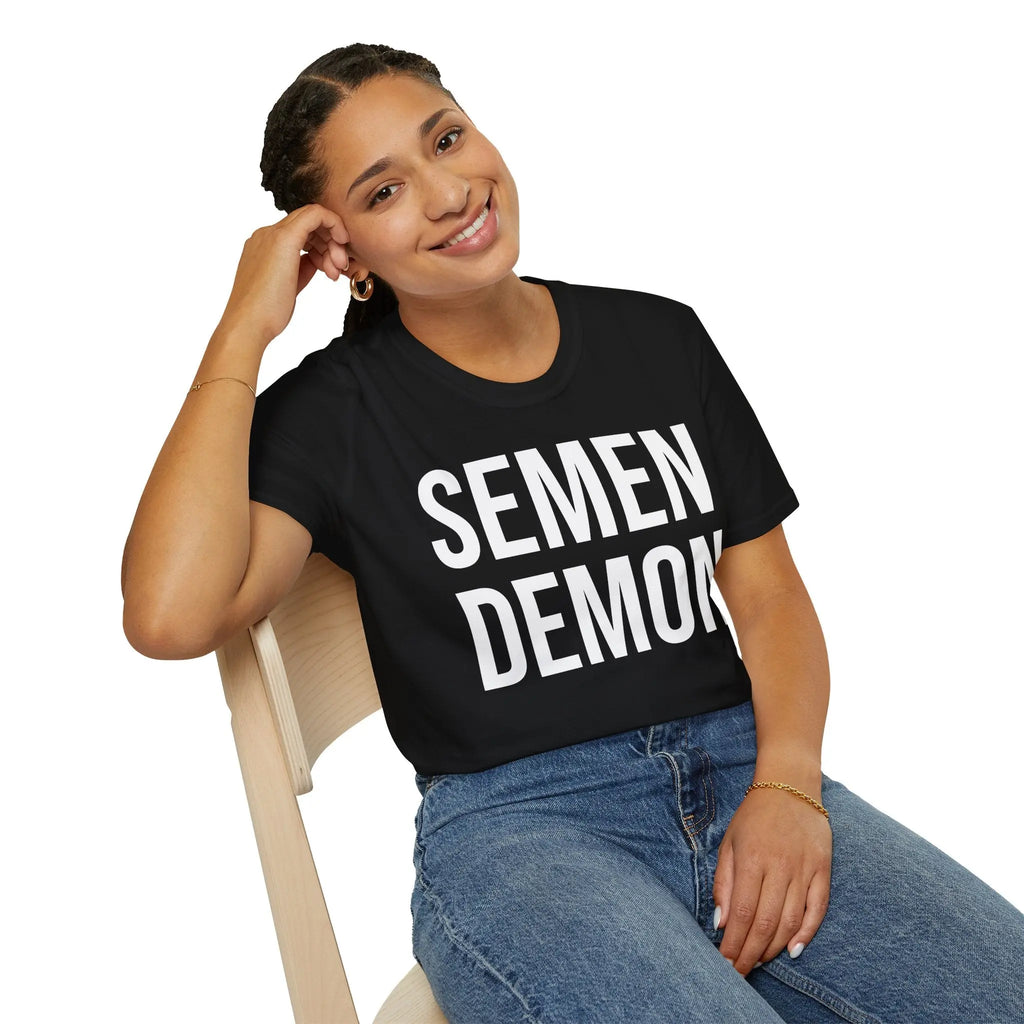 Semen Demon Tee - Adult Humor Graphic Tee Printify