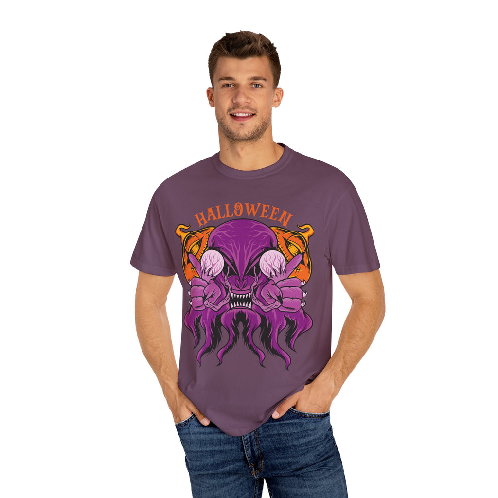 Monster pumpkin shirt - Purple Spooky Tee - Creepy Gift - Sinful Threads