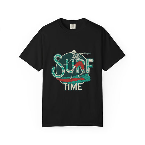 Skeleton Surfer Shirt - Surf Time Tee - Cool Beach Gift