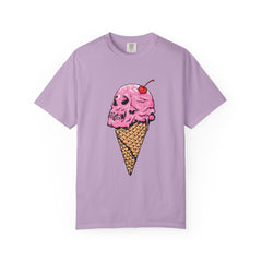 Skull Ice Cream Art With Cherry On Top Design T-Shirt