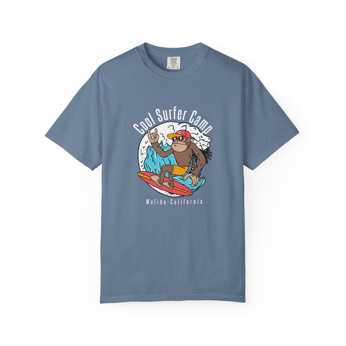 Malibu California Cool Surfing Monkey Graphic Casual Wear T-Shirt