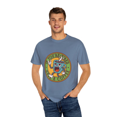 Funny Coffee Shirt - Tired Needs Coffee - Sarcastic Quote Tee - Sinful Threads